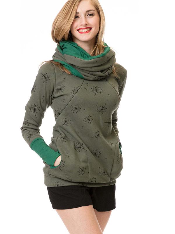 Stilloberteil Damen | Punktmuster mit Fronttasche