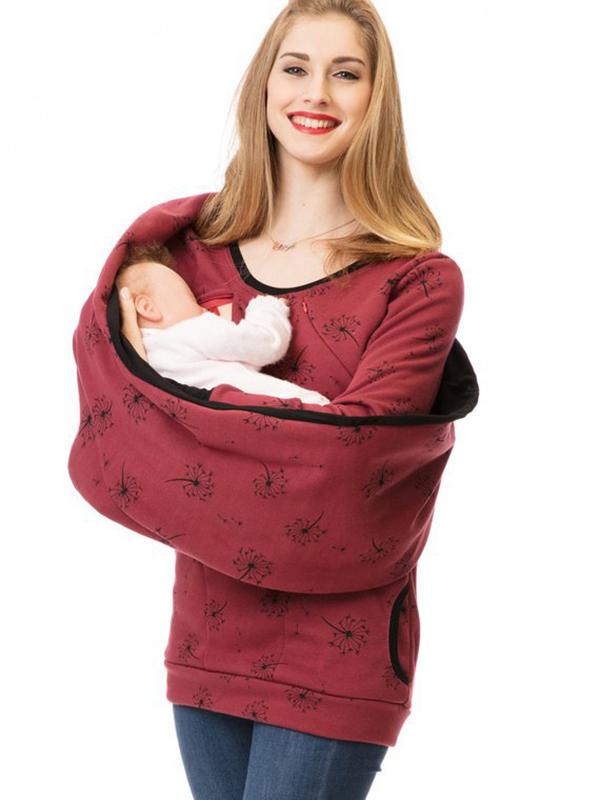 Stilloberteil Damen | Punktmuster mit Fronttasche