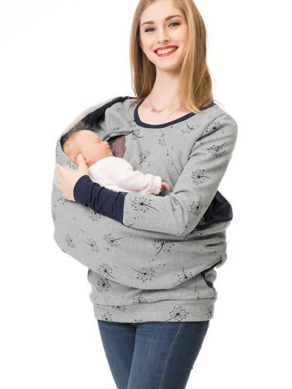 Stilloberteil Damen | Punktmuster mit Fronttasche