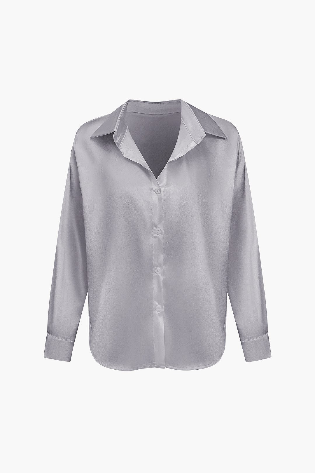 Damen Bluse | Langarm mit Kragen und Frontbindung