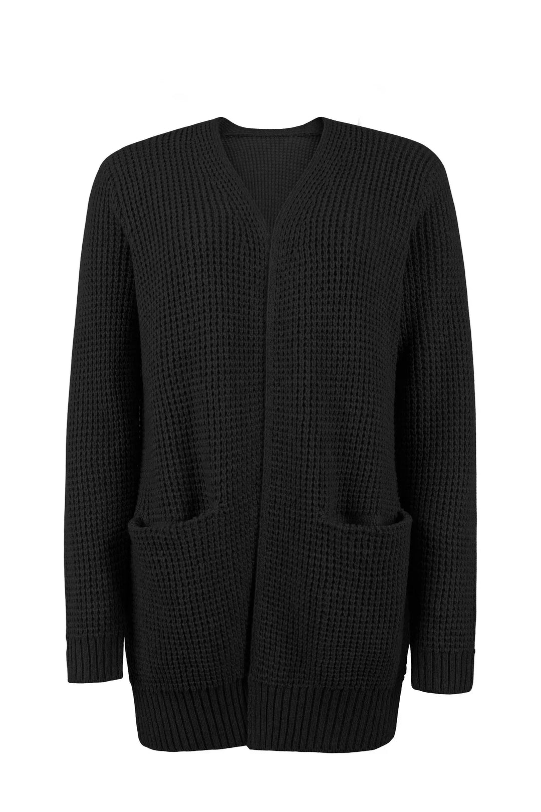 Strickjacke Damen | Offene Front mit Taschen