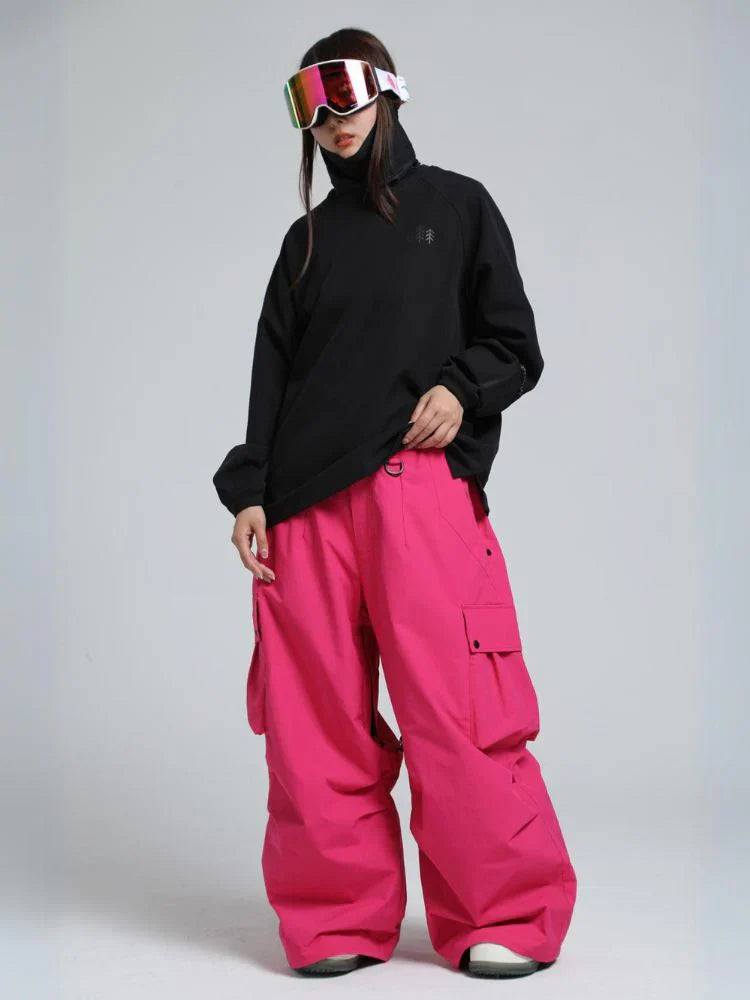 Unisex Hose | baggy Passform mit hohem Bund und Cargotaschen