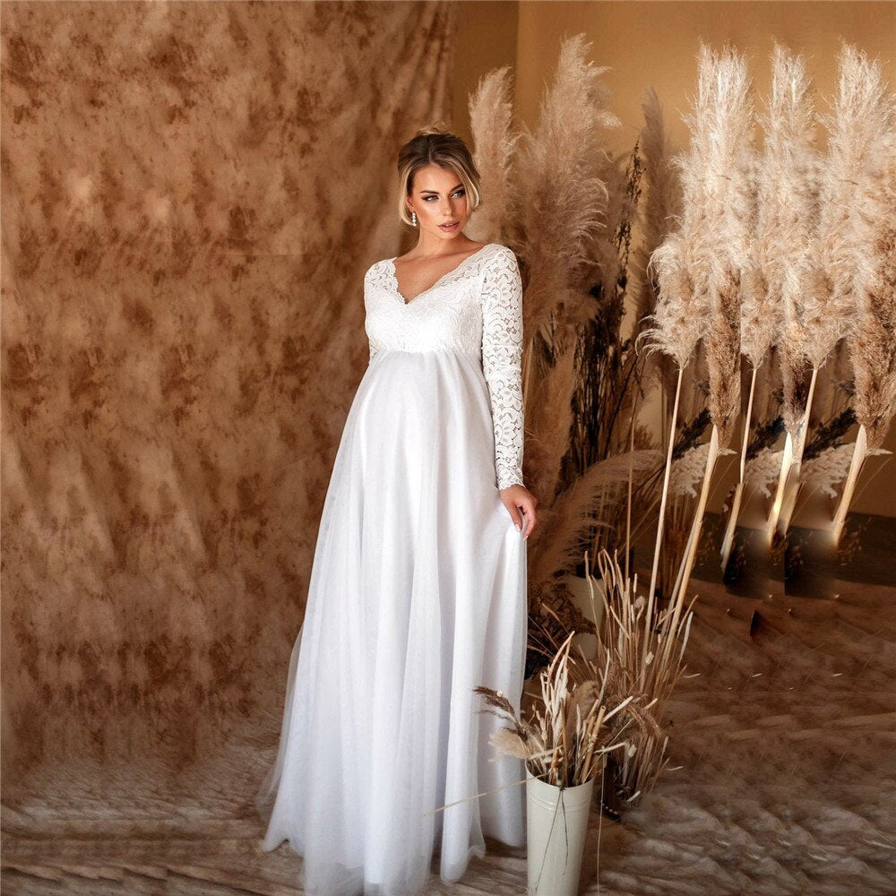 Kleid Damen | V-Ausschnitt mit Spitzenoberteil