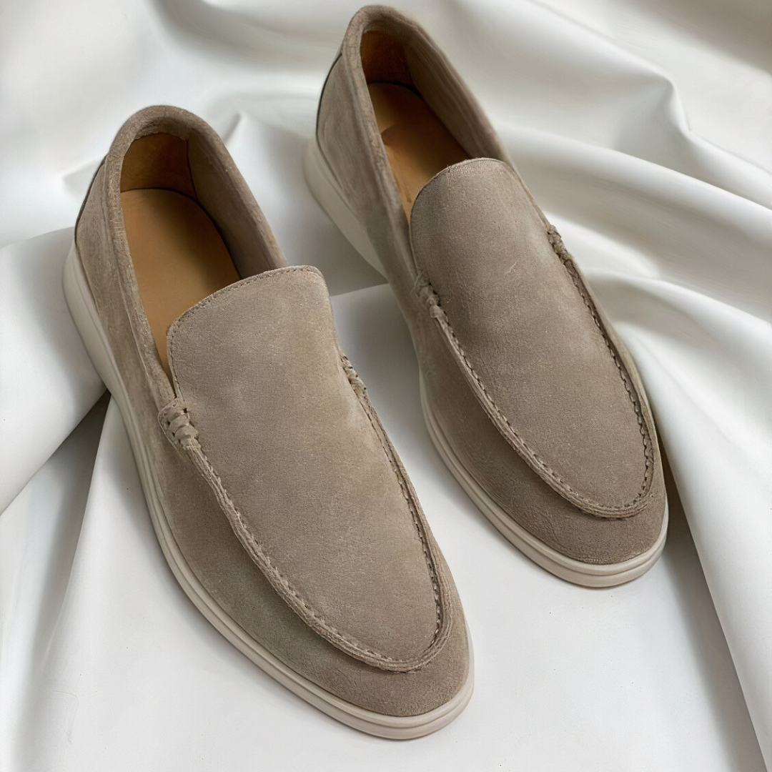Halbschuhe Herren | Schlupfmodell mit Naht und flacher Sohle