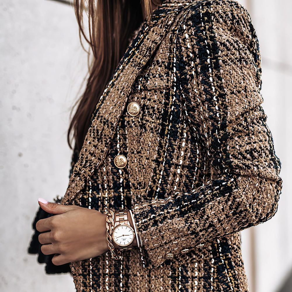 Damen Blazer | grob gestrickte Form mit Rautenmuster