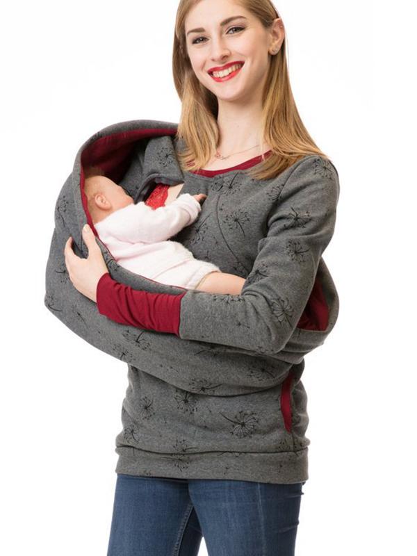 Stilloberteil Damen | Punktmuster mit Fronttasche