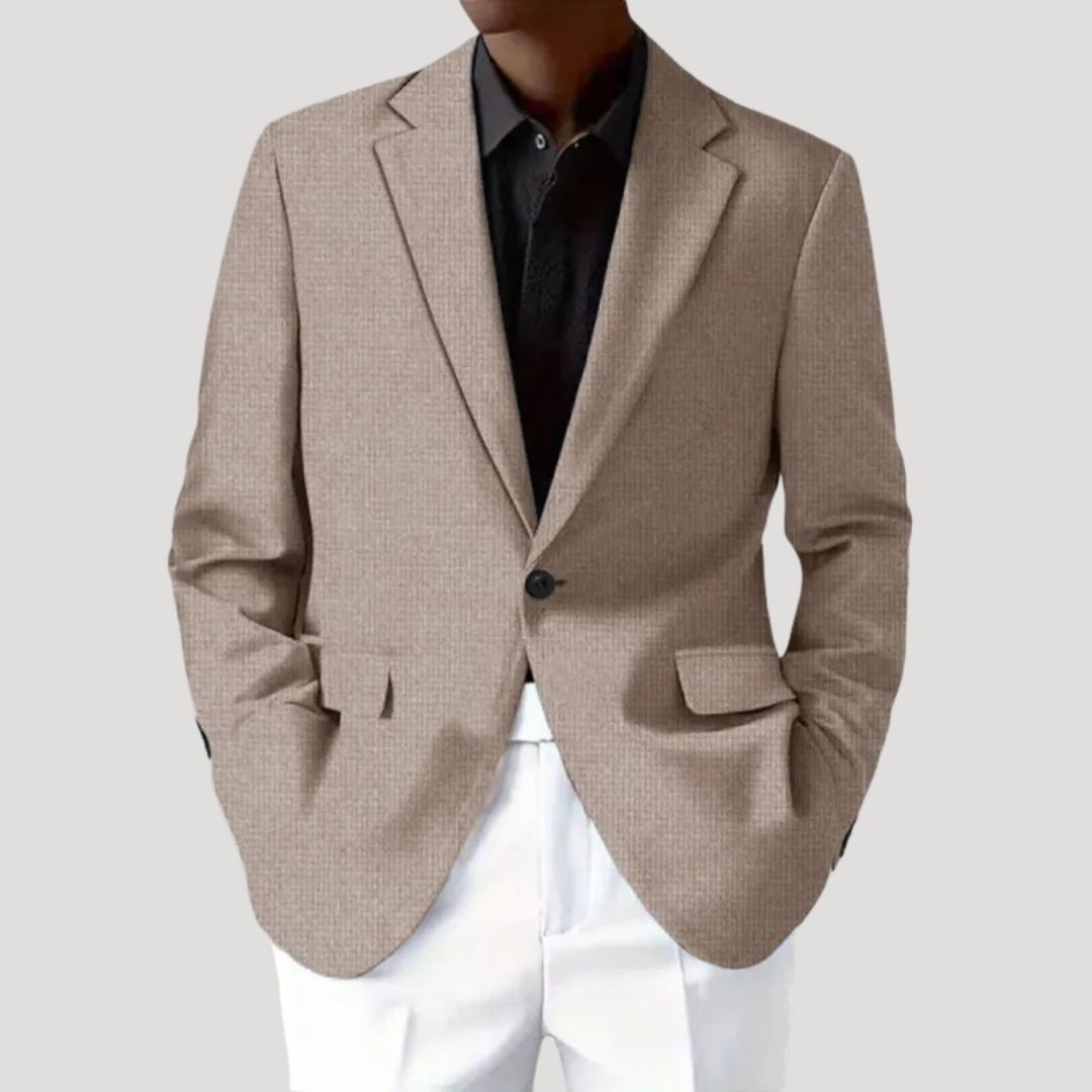 Herren Blazer | Strukturierter Schnitt mit Revers und Frontknopf
