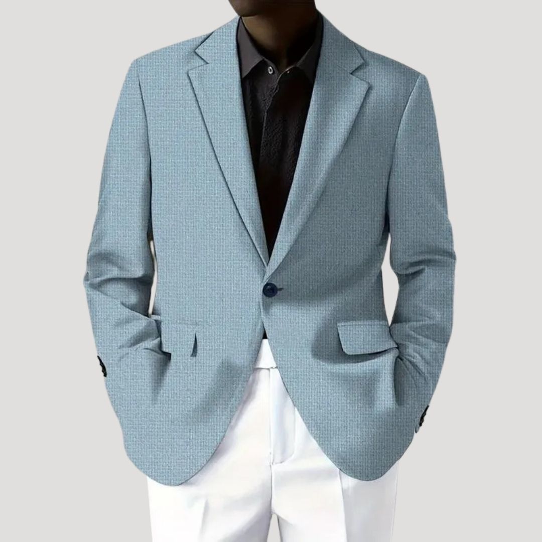 Herren Blazer | Strukturierter Schnitt mit Revers und Frontknopf