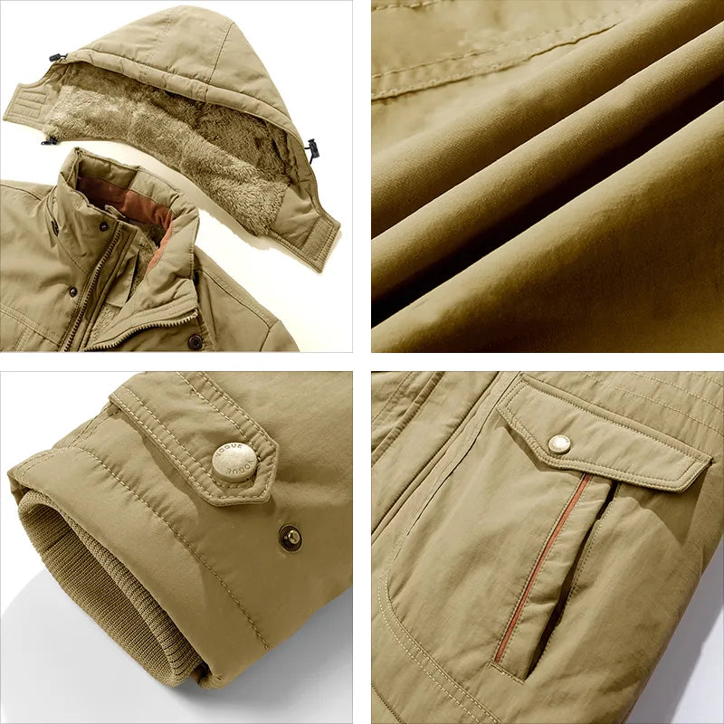Jacke Herren | Taktischer Schnitt mit Abnehmbarer Kapuze