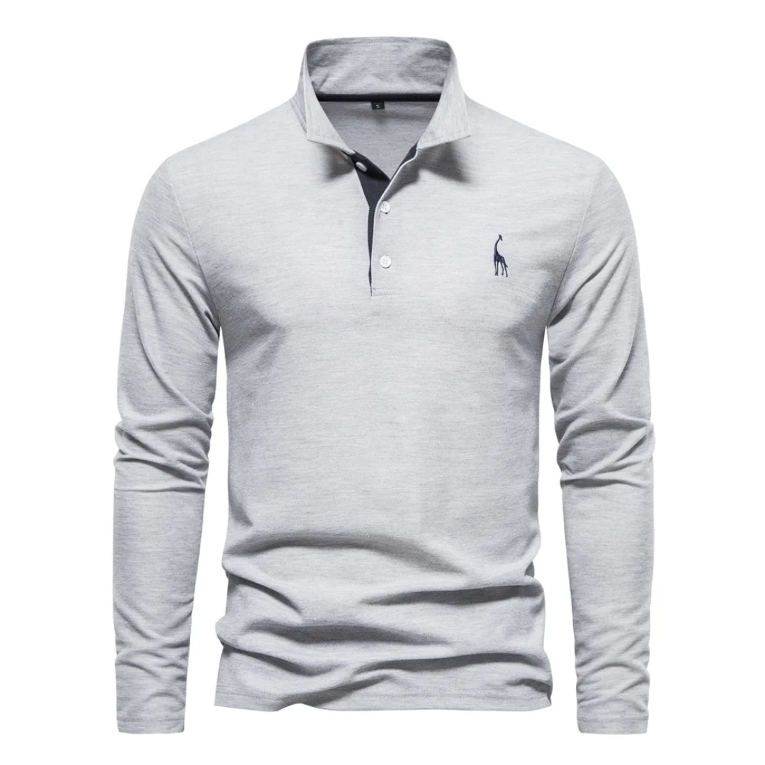 Herren Poloshirt | Langärmelige Ausführung mit Kragen und Knopfleiste