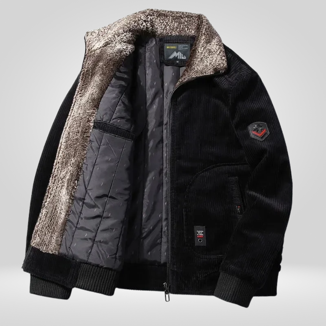 Jacke Herren | Hoher Kragen mit gerader Linienführung