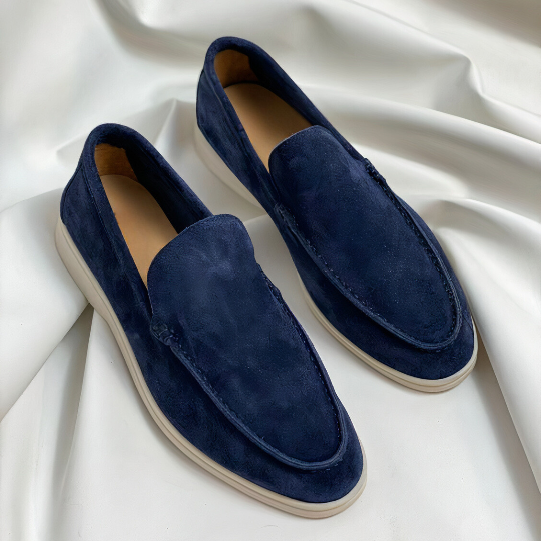 Halbschuhe Herren | Schlupfmodell mit Naht und flacher Sohle