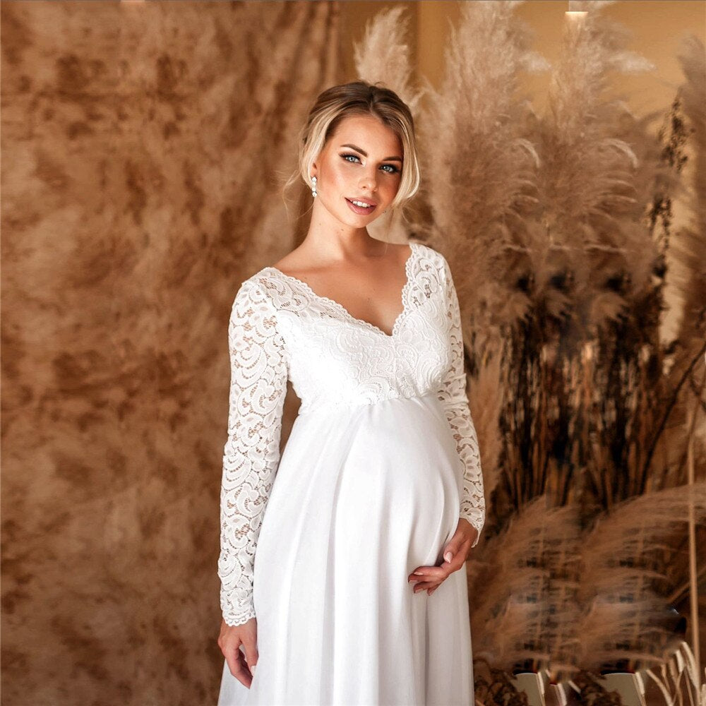 Kleid Damen | V-Ausschnitt mit Spitzenoberteil