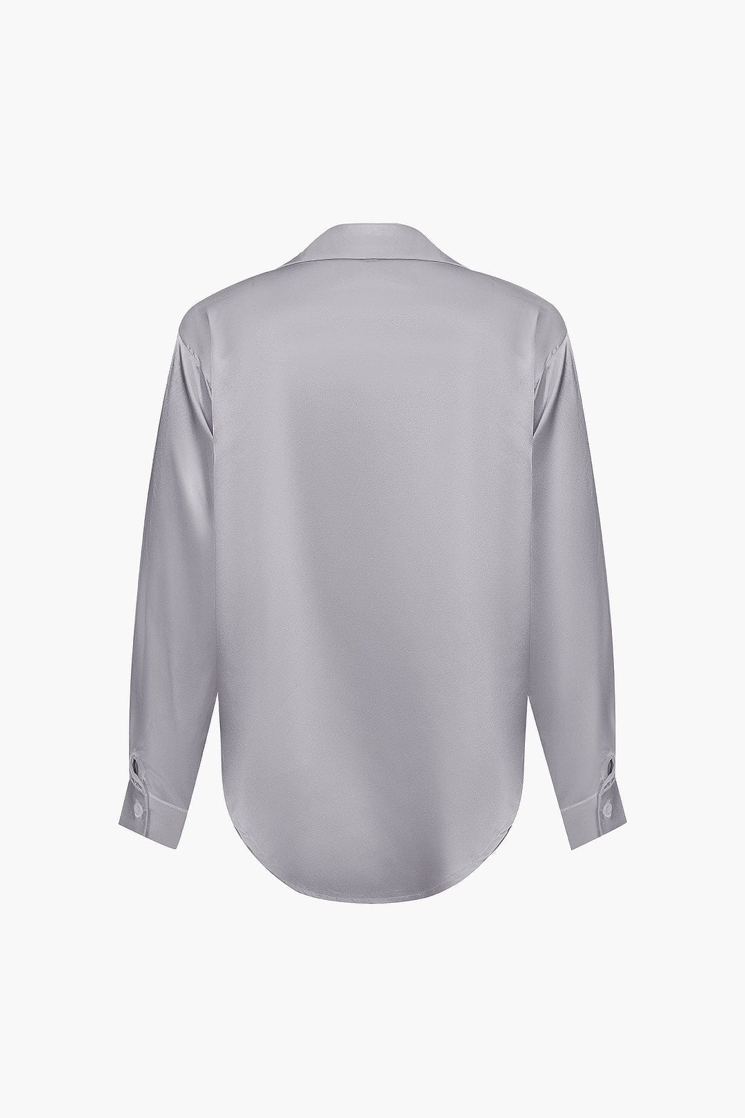 Damen Bluse | Langarm mit Kragen und Frontbindung
