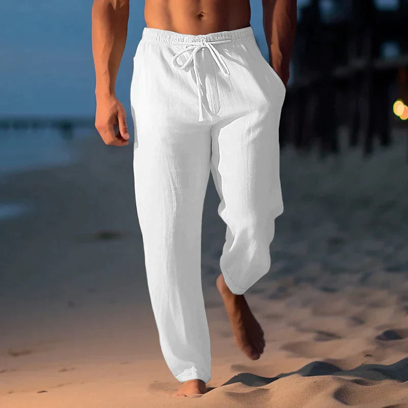 Hose Herren | Lange Hose mit Kordelzugbund und Seitentaschen