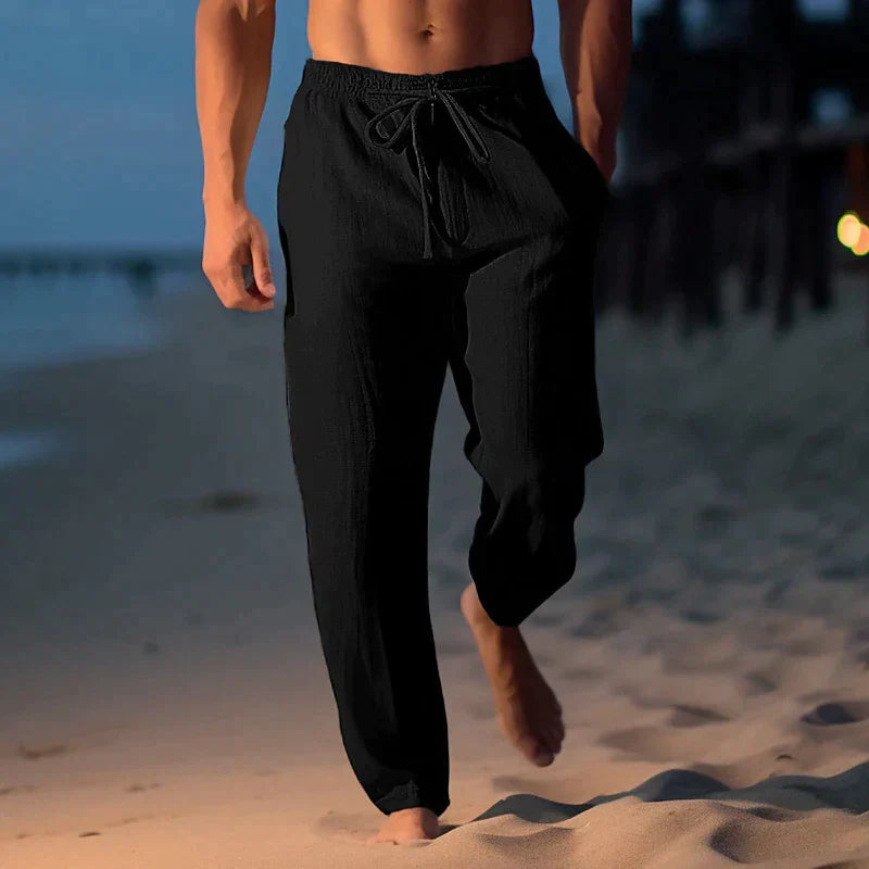 Hose Herren | Lange Hose mit Kordelzugbund und Seitentaschen