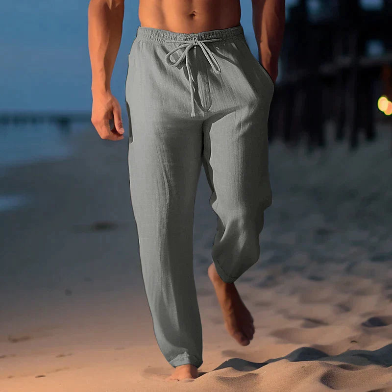 Hose Herren | Lange Hose mit Kordelzugbund und Seitentaschen