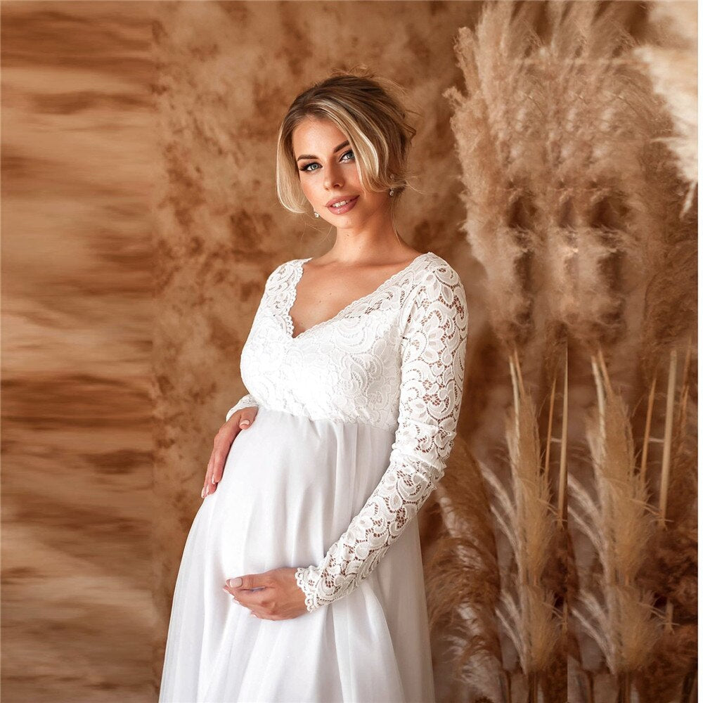 Kleid Damen | V-Ausschnitt mit Spitzenoberteil