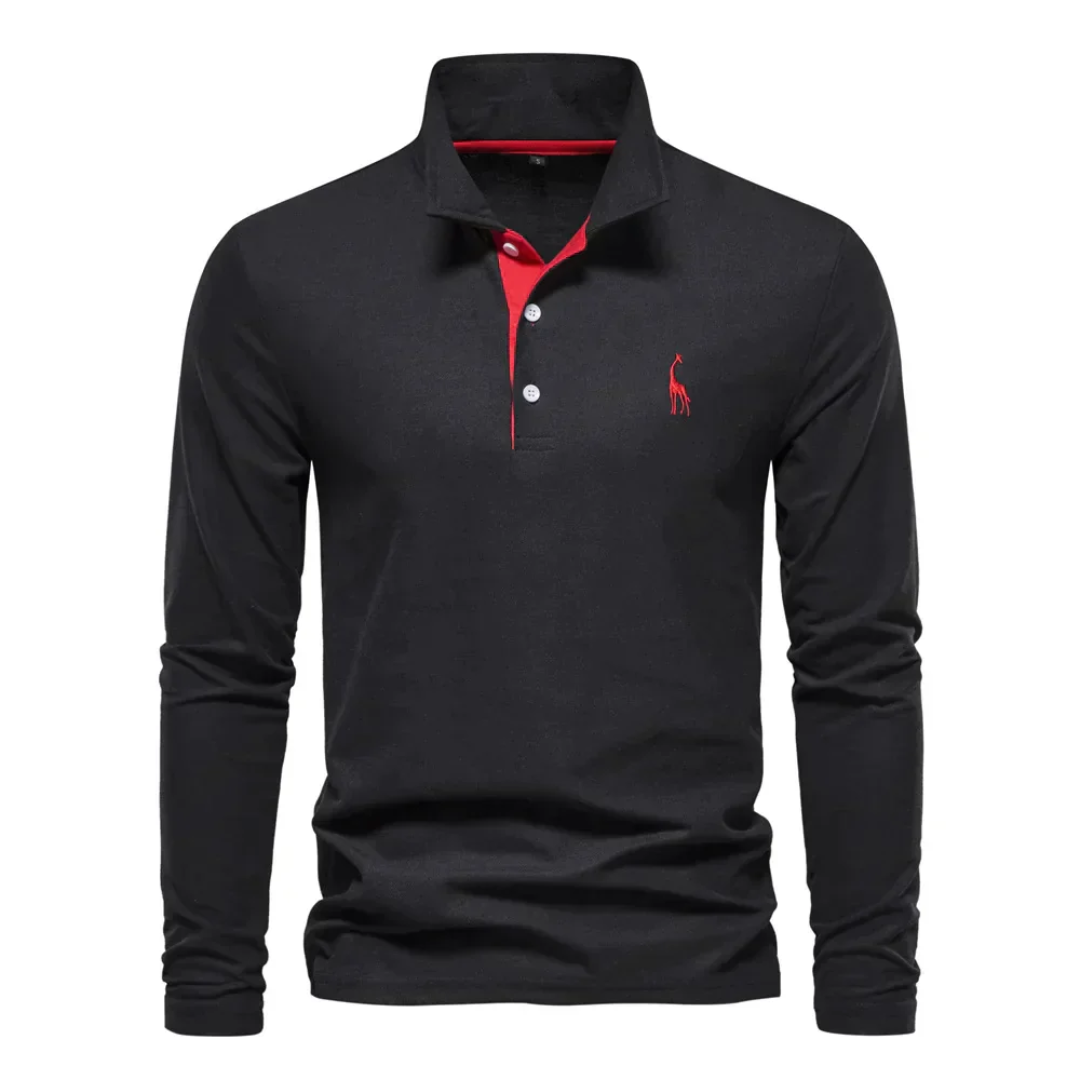 Herren Poloshirt | Langärmelige Ausführung mit Kragen und Knopfleiste