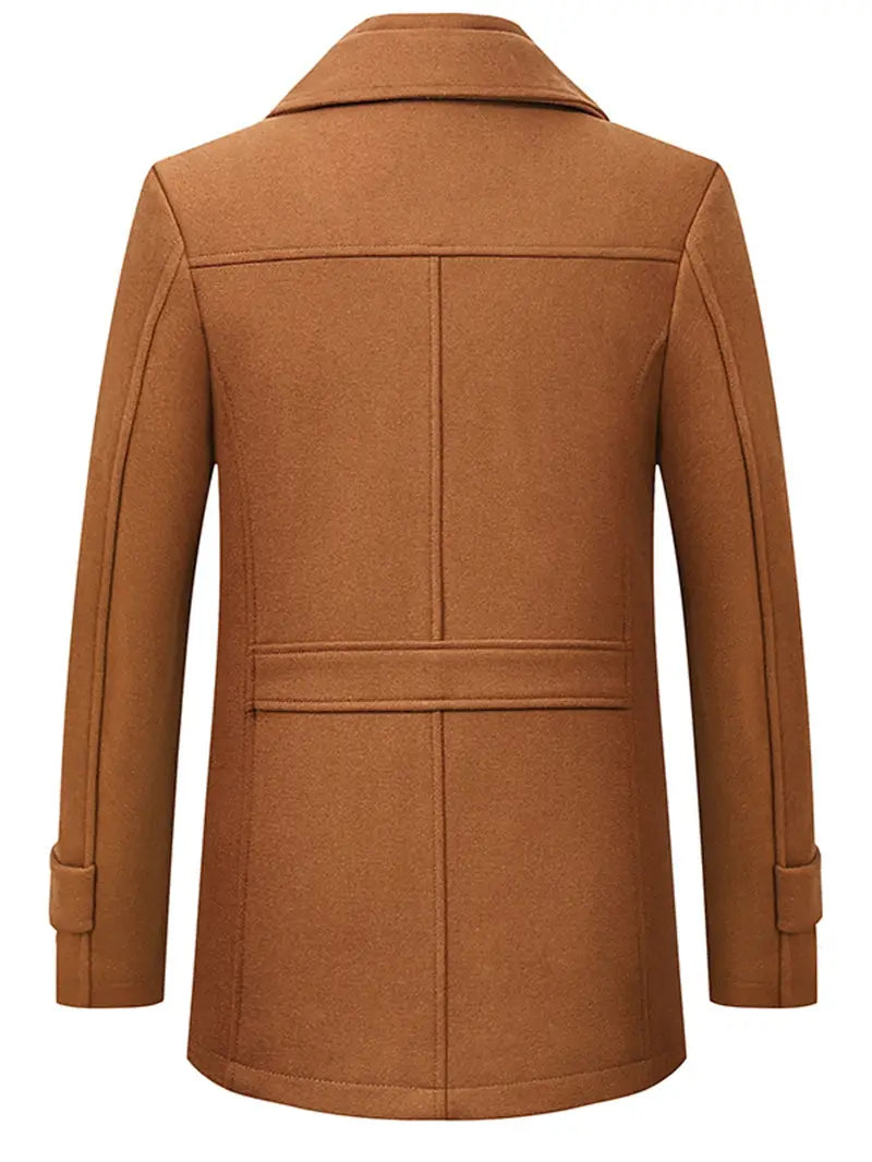 Herren Jacke | Knopfleiste mit Reißverschluss und Stehkragen