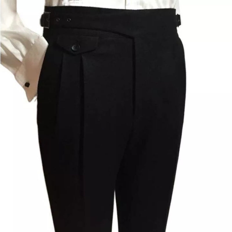Hose Herren | Hohe Taille mit Bundlaschen