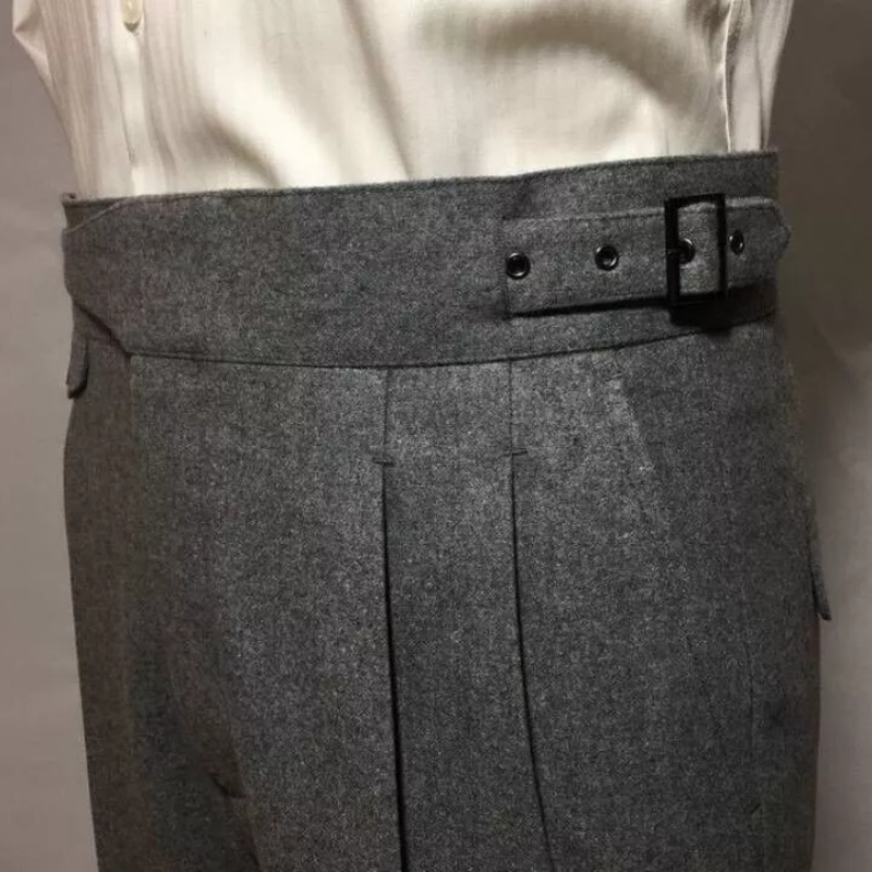 Hose Herren | Hohe Taille mit Bundlaschen
