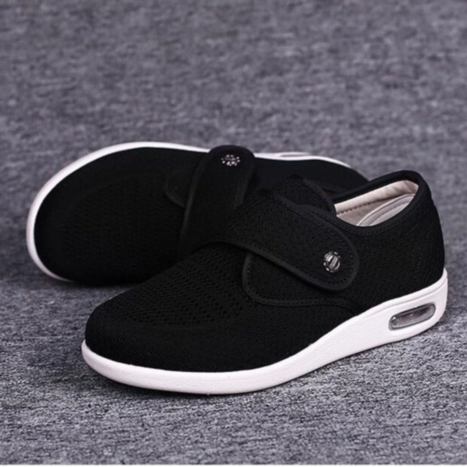 Damen Schuhe | Slip-on mit Klettverschluss und breiter Öffnung