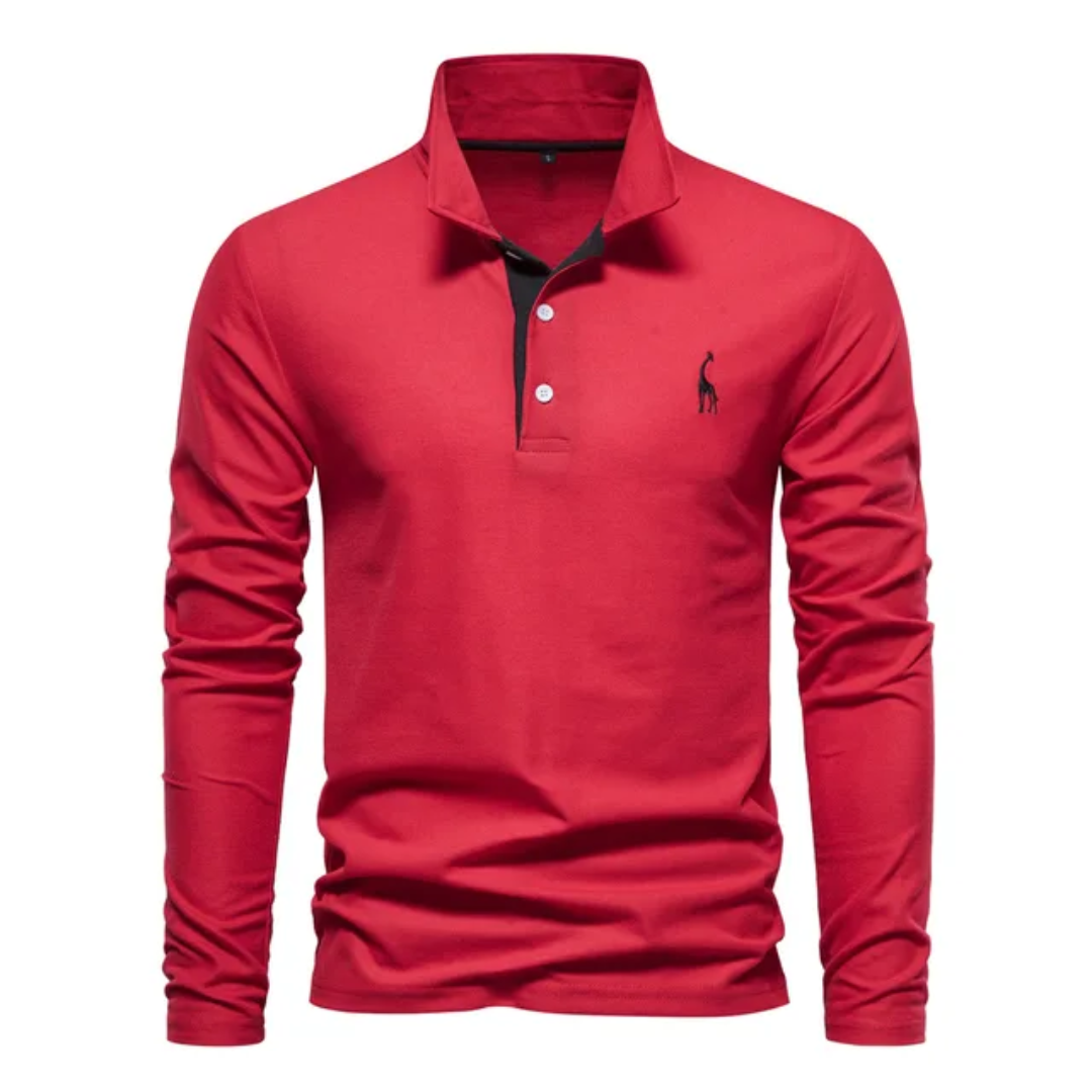 Herren Poloshirt | Langärmelige Ausführung mit Kragen und Knopfleiste