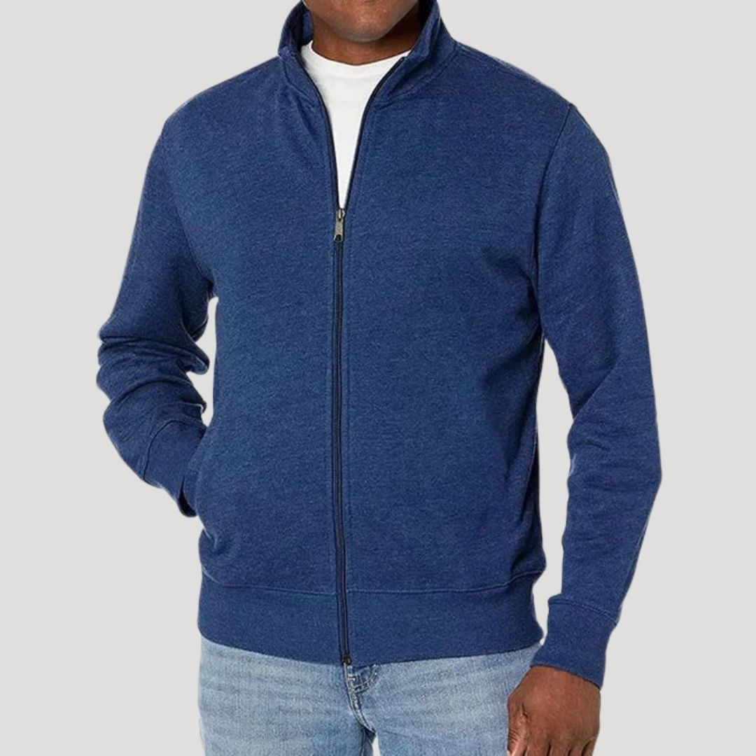 Herren Jacke | durchgehender Reißverschluss mit Stehkragen und Taschen