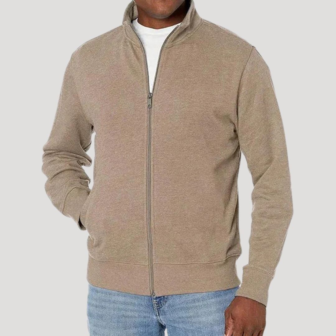 Herren Freizeitjacke | Stehkragen mit durchgehendem Reißverschluss