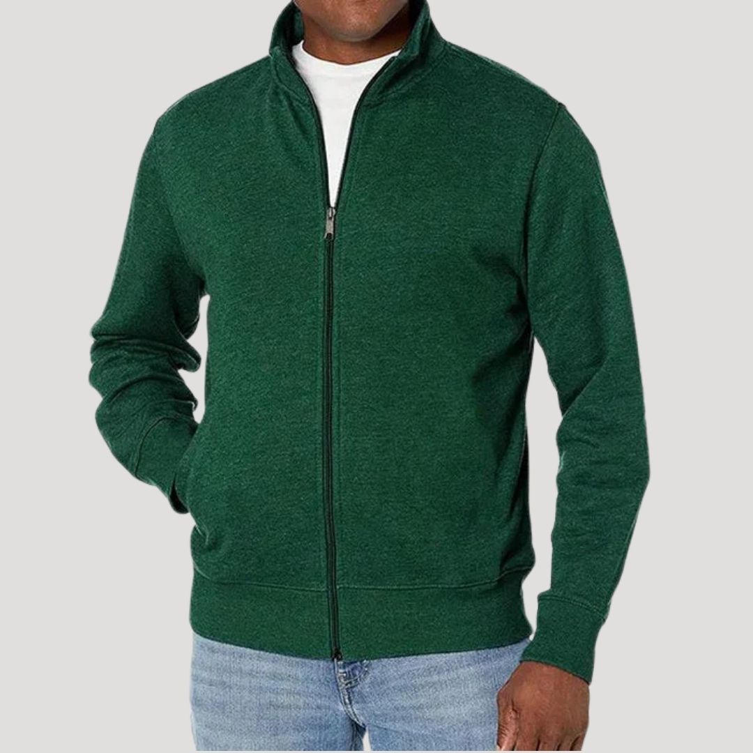 Herren Jacke | durchgehender Reißverschluss mit Stehkragen und Taschen