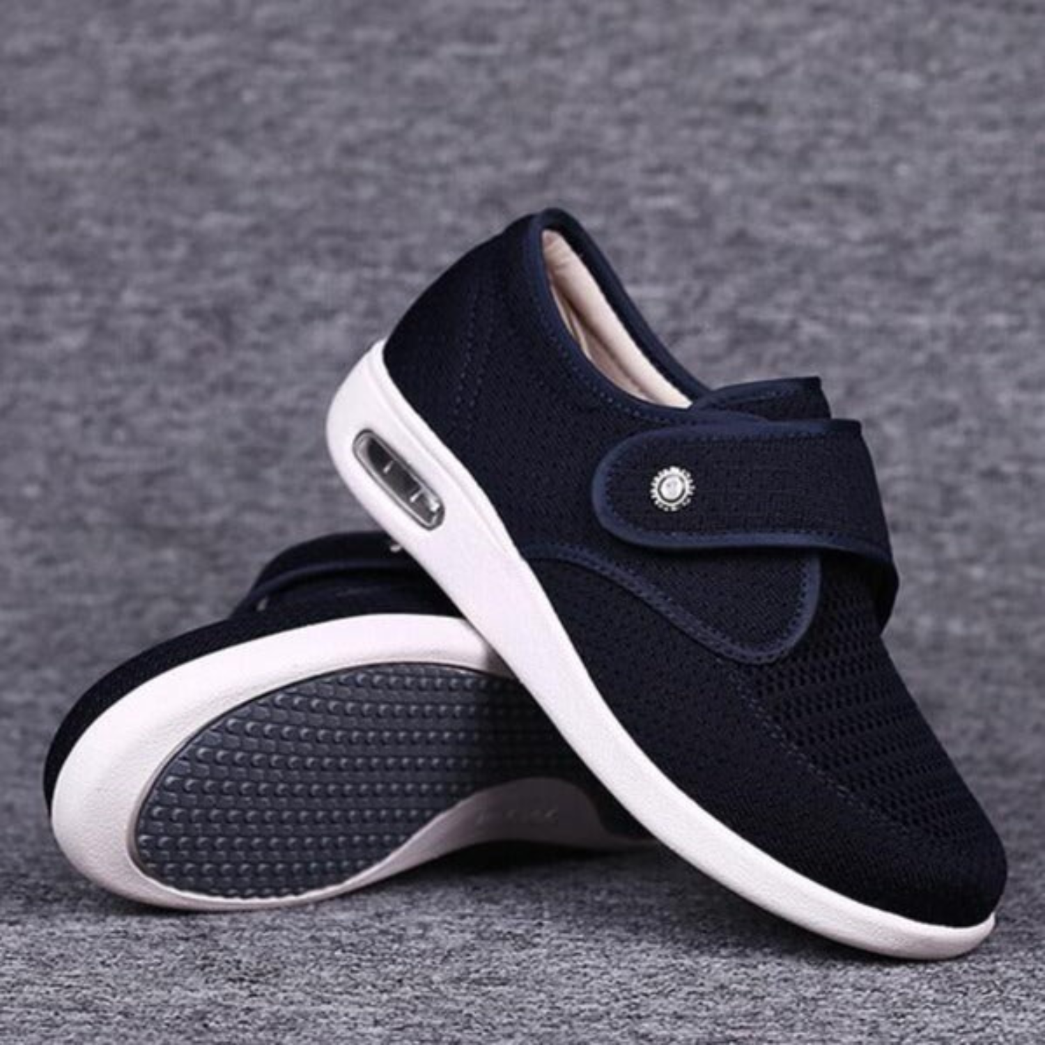 Damen Schuhe | Slip-on mit Klettverschluss und breiter Öffnung