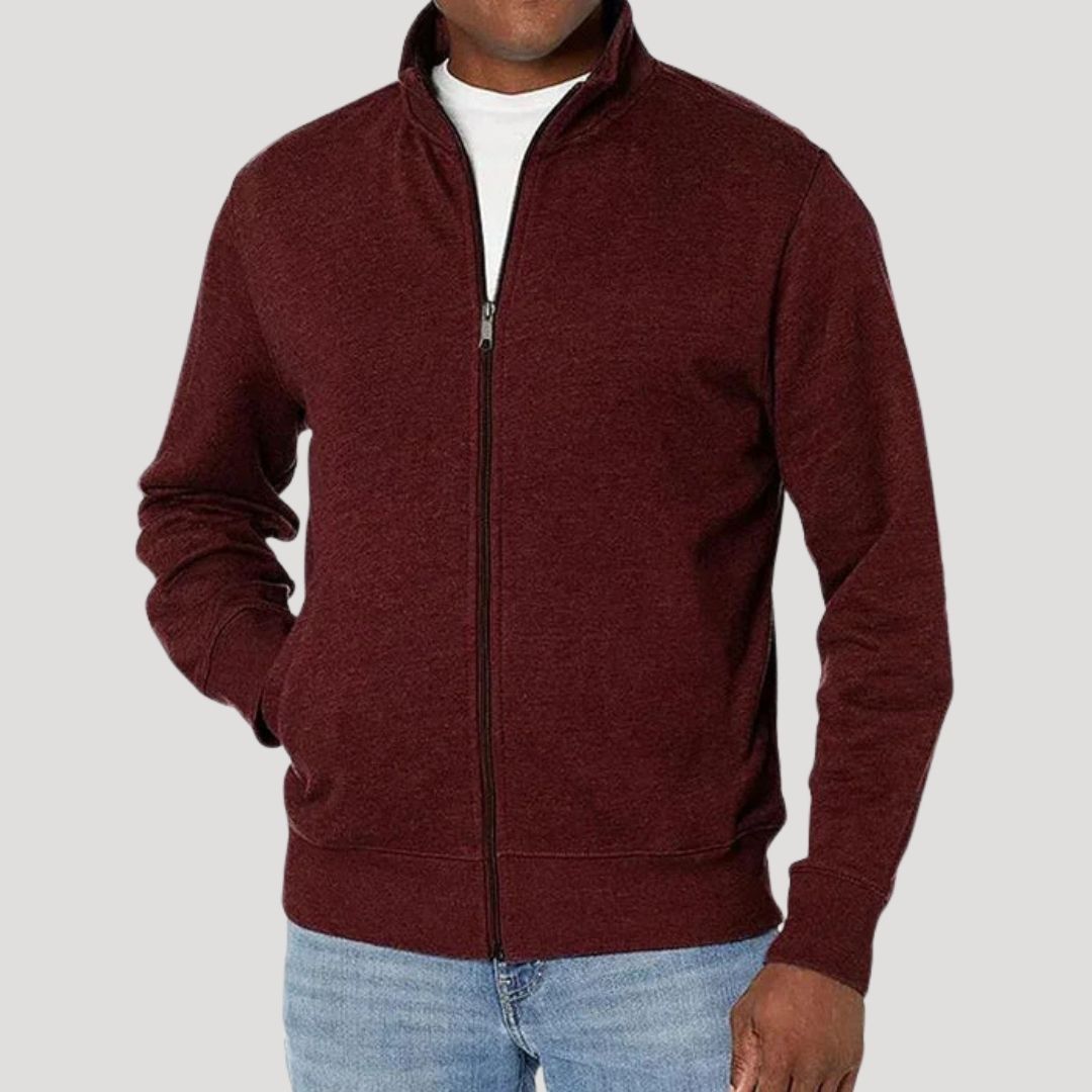 Herren Freizeitjacke | Stehkragen mit durchgehendem Reißverschluss