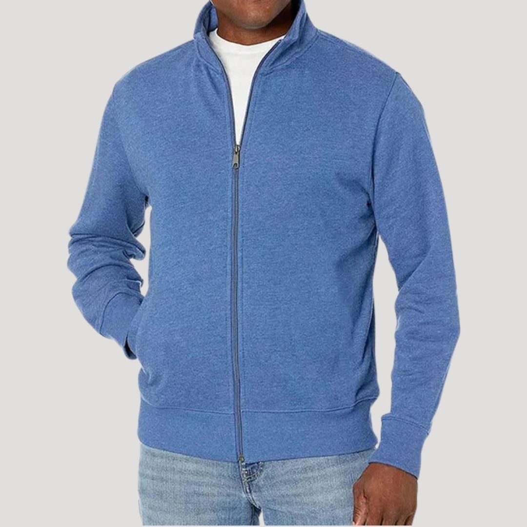 Herren Jacke | durchgehender Reißverschluss mit Stehkragen und Taschen