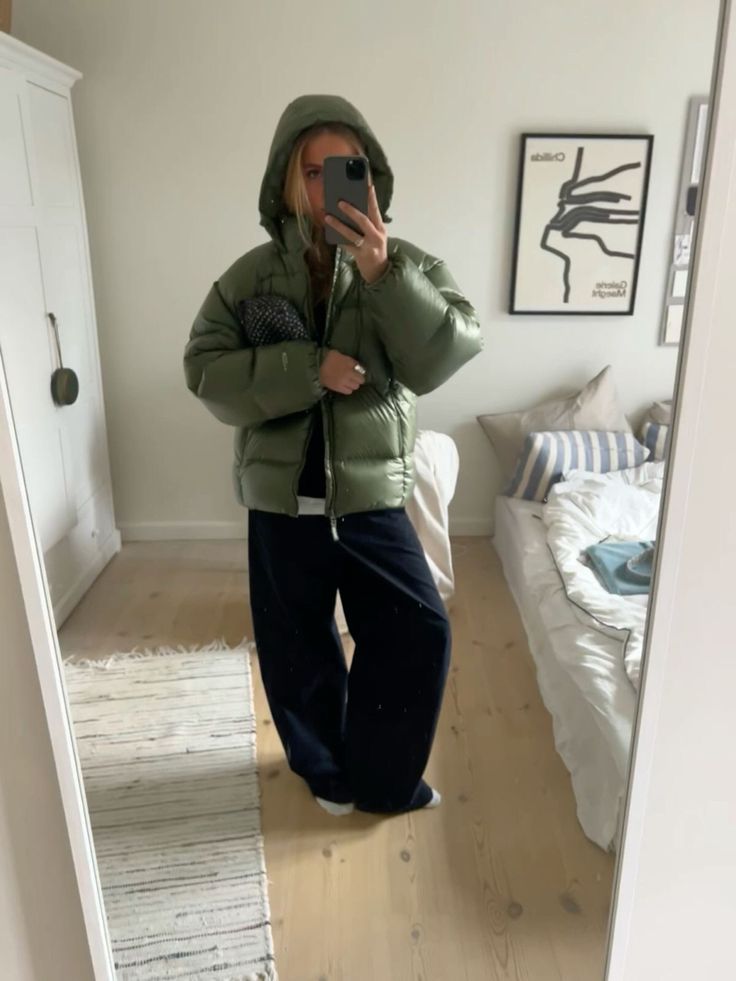 Herrenjacke | Gepolsterte Winterjacke mit Kapuze