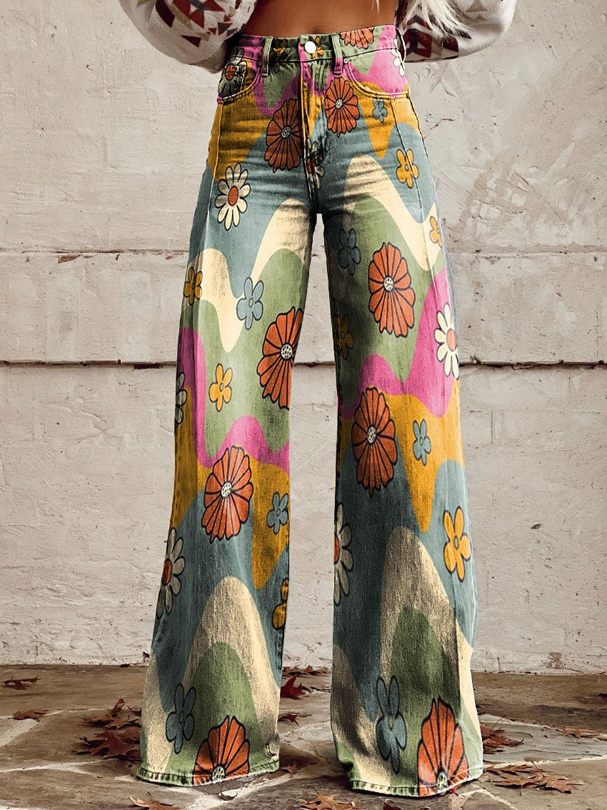 Damen Baggy-Jeans | Lässig geschnittene lange Hose