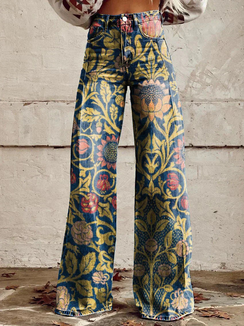 Damen Baggy-Jeans | Lässig geschnittene lange Hose