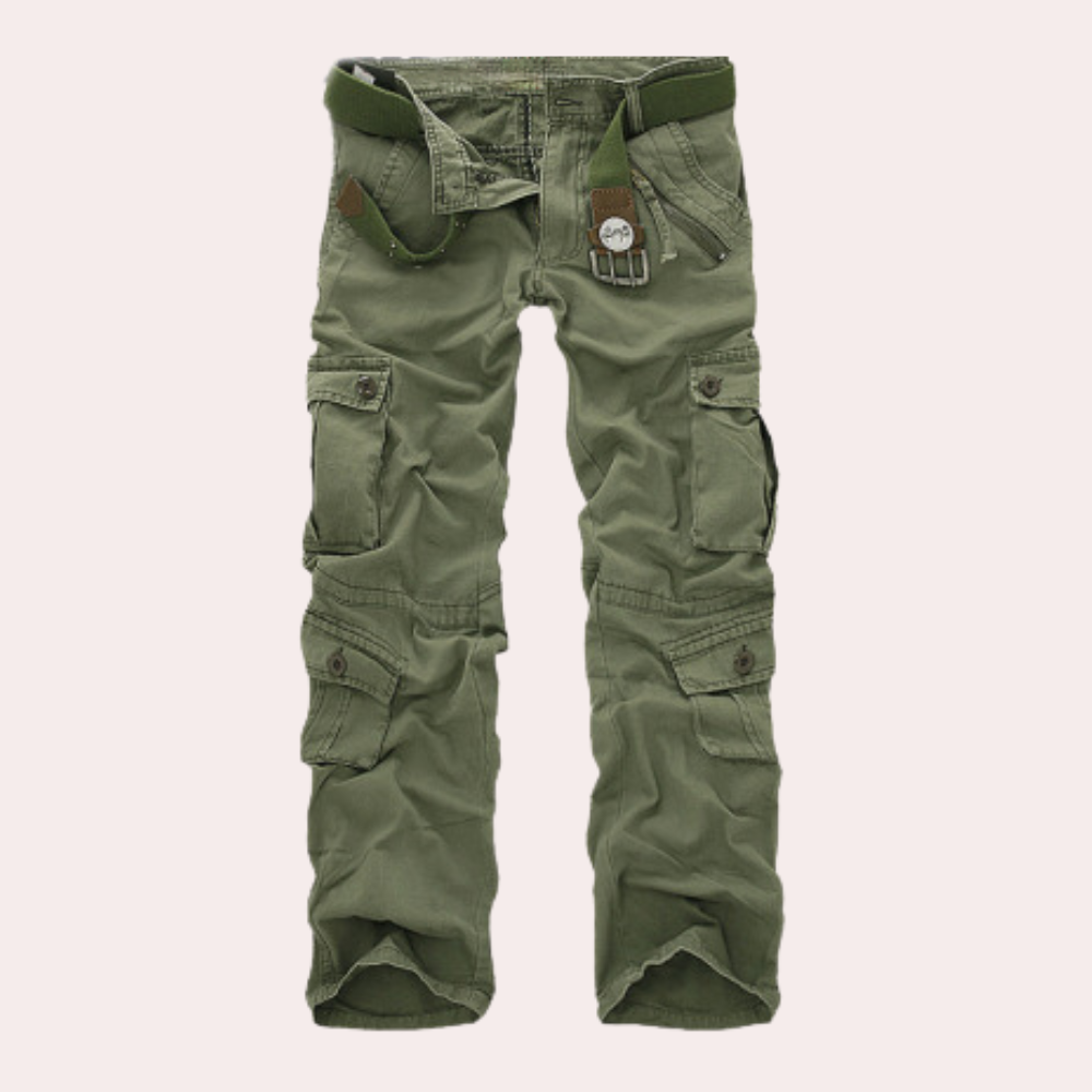 Herren Hose | Cargo Taschen mit Gürtel und Schnalle