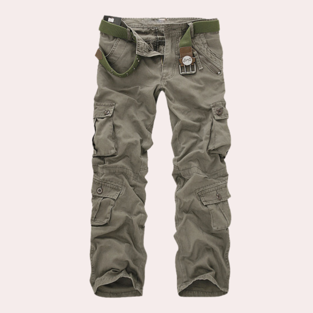 Herren Hose | Cargo Taschen mit Gürtel und Schnalle