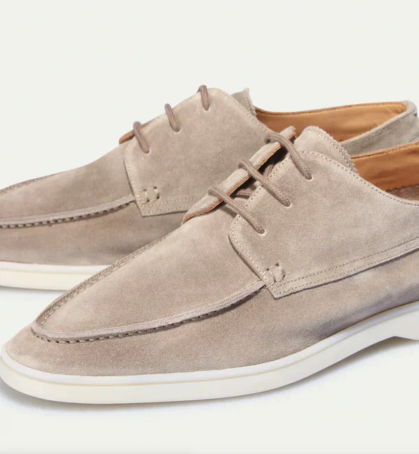 Loafer Herren | Schlupfschuh mit Nahtstruktur und flacher Sohlenform