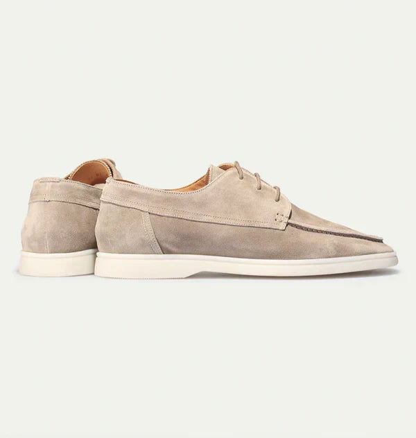 Loafer Herren | Schlupfschuh mit Nahtstruktur und flacher Sohlenform
