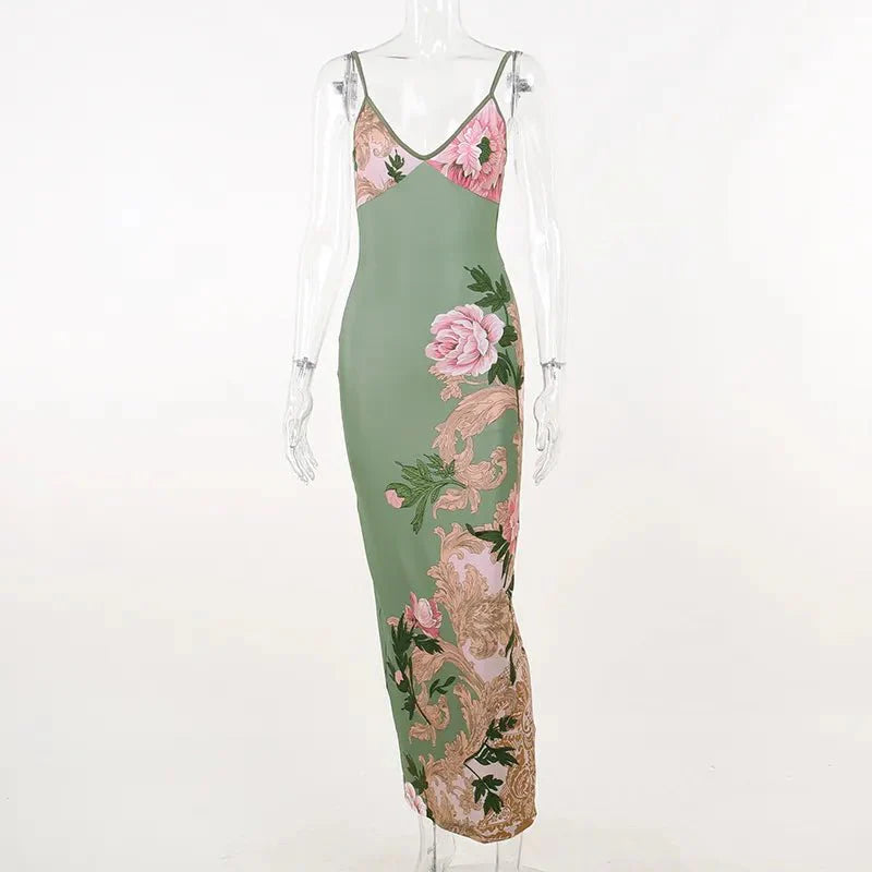 Kleid Damen | Schmale Träger mit langem Schnitt und enger Form