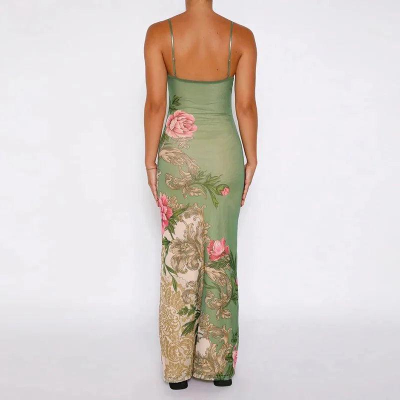 Kleid Damen | Schmale Träger mit langem Schnitt und enger Form