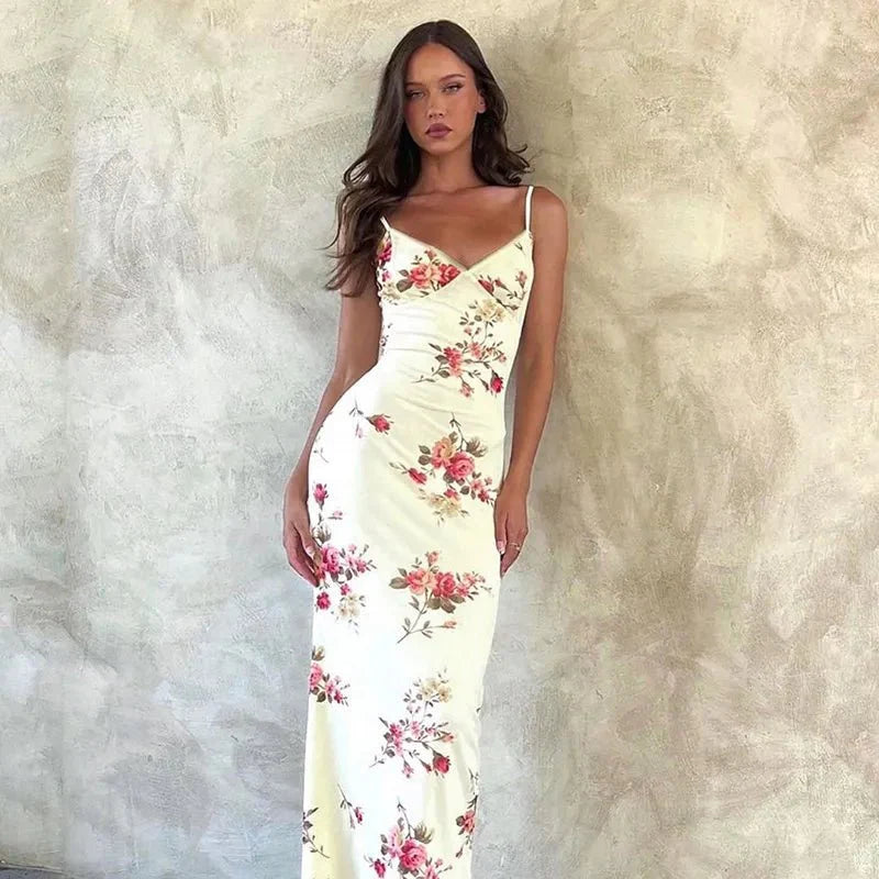Kleid Damen | Schmale Träger mit langem Schnitt und enger Form