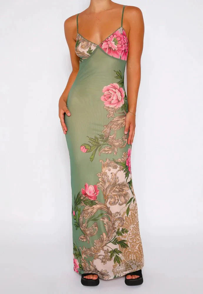 Kleid Damen | Schmale Träger mit langem Schnitt und enger Form