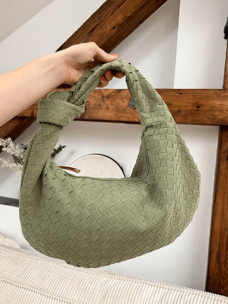 Handtasche Damen | Geflochtene Struktur mit Knotengriff