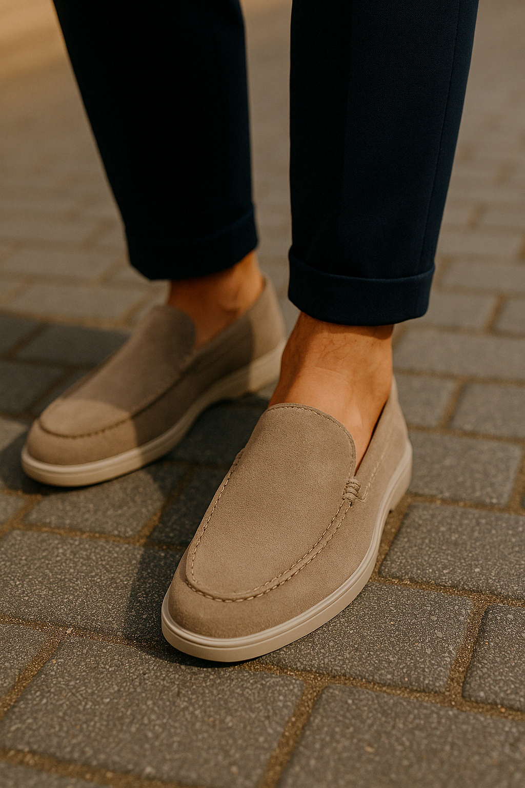 Loafer Herren | Schlupfform mit Vordernaht und flacher Sohlenform