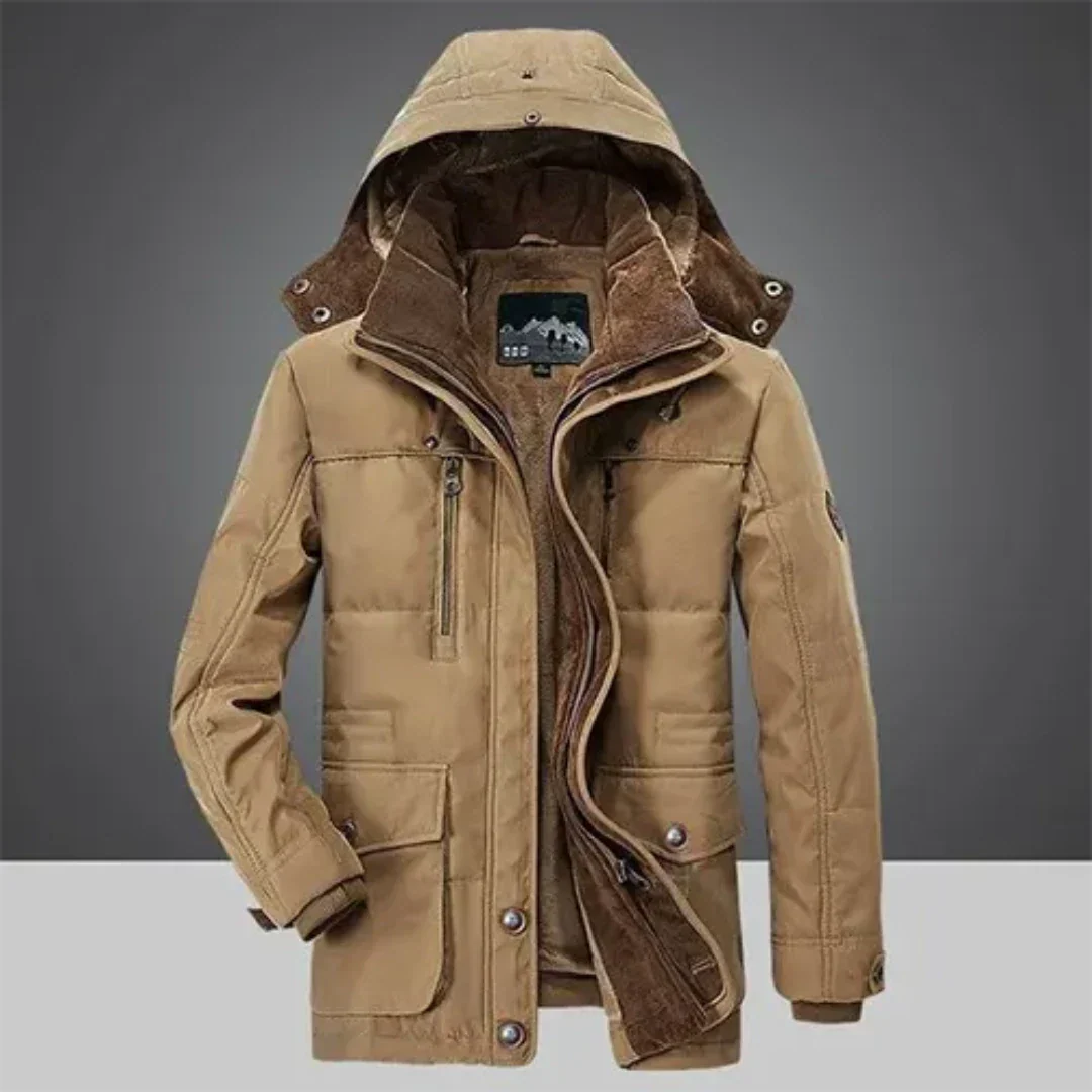Herren Winterjacke | Kapuze mit durchgehender Front
