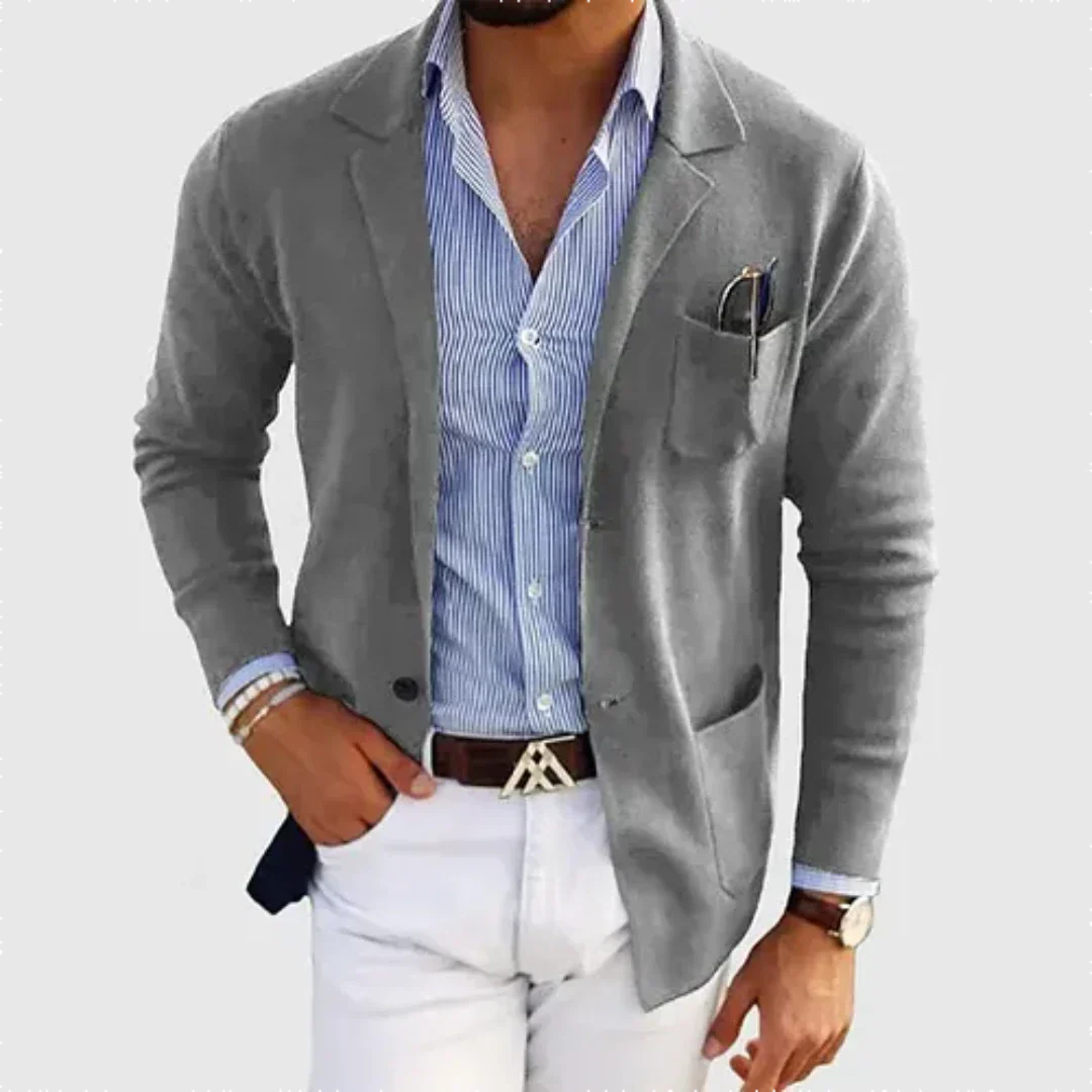 Herren Blazer | knöpfbare Front mit fallender Kragenlinie