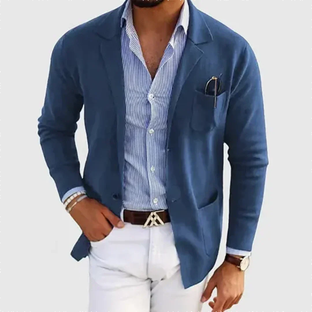 Herren Blazer | knöpfbare Front mit fallender Kragenlinie